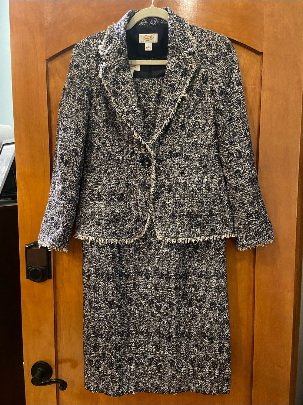 Talbots navy & White blazer